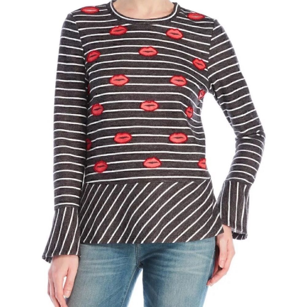 Nanette Lepore Kiss Lips Sweat Shirt